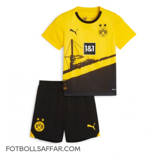 Borussia Dortmund Hemmadräkt Barn 2023-24 Kortärmad (+ Korta byxor)